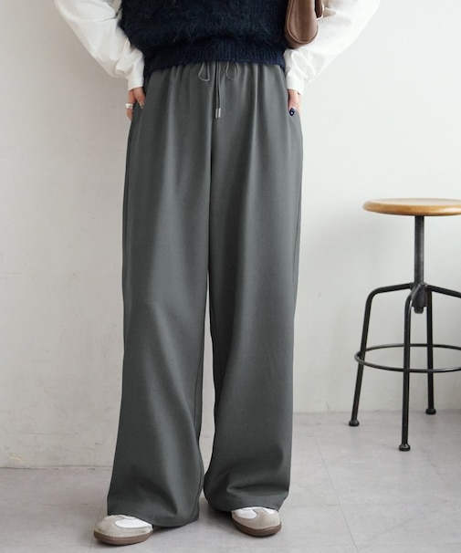 《24色展開/7サイズ展開》-3kg見え!とろみイージーパンツ【ユニセックス】