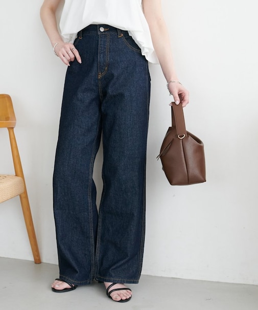 USコットンデニムストレートパンツ