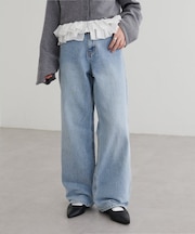 USコットンデニムストレートパンツ