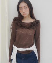 【umm.】ニュアンスローズプルオーバー