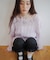 【umm.】フラワーモチーフモヘアライクルーズニット