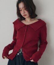 前後2WAYビッグカラーニット