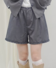 【umm.】裾フリルショートパンツ