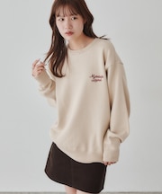 【Enlude】サガラ刺繍スウェットライクニット《ユニセックス》