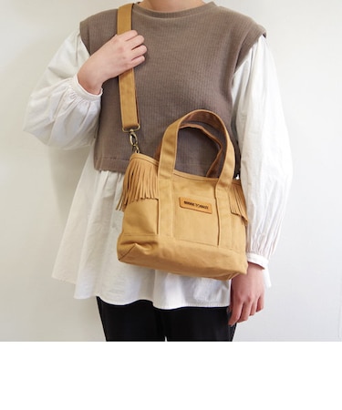 【MINNETONKA/ミネトンカ】 SIDE FRINGE 2WAY TOTE BAG サイドフリンジトートバッグ