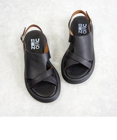 【BUENO SHOES ブエノシューズ】 クロスデザインサンダル 【A2605】トルコ製 コンフォートサンダル つっかけ