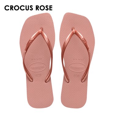 【havaianas ハワイアナス】レディース サンダル ラバービーチサンダル 【Slim Square】 スリムスクエア