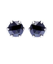ピアス レディース メンズ プラチナ ブラックダイヤモンド 計0.5ct 一粒 Pt900 ローズカット 6本爪 LPUC ララクリスティー