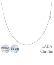 ネックレス チェーン プラチナ 55cm ベネチアン チェーンのみ 幅0.5mm 約1.5g Pt850 ララクリスティー