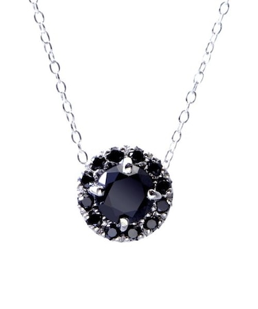 ネックレス レディース プラチナ ブラックダイヤモンド Pt900 計0.5ct サークルネックレス LPUC ララクリスティー