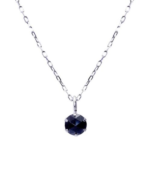 ネックレス レディース プラチナ ブラックダイヤモンド 0.1ct Pt900 ローズカット 6本爪 LPUC ララクリスティー