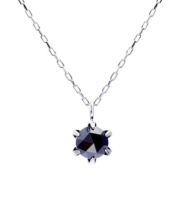 ネックレス レディース プラチナ ブラックダイヤモンド 0.3ct Pt900 ローズカット 6本爪 LPUC ララクリスティー
