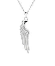 ネックレス レディース 18金 プラチナ 羽 フェザー シルバー シルバー925 ブランド ヴィクトリア ペンダント WHITE Label p5058-w LSC ララクリスティー