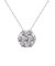 フラワー ダイヤモンド ネックレス 0.5ct PT900 プラチナ K18 18金