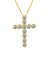 クロス ダイヤモンド ネックレス 1.0ct PT900 プラチナ  K18 18金 ゴールド