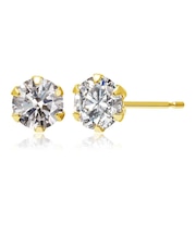 ピアス ダイヤモンド 一粒 計0.4ct