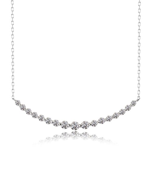 H&C ダイヤモンド スマイルライン ネックレス 1ct PT900 プラチナ/K18 ゴールド