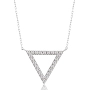 トライアングル ダイヤモンド ネックレス 0.3ct PT900 プラチナ/K18 ゴールド