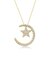 ムーン ダイヤモンド ネックレス 0.25ct PT900 プラチナ/K18 ゴールド
