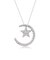 ムーン ダイヤモンド ネックレス 0.25ct PT900 プラチナ/K18 ゴールド
