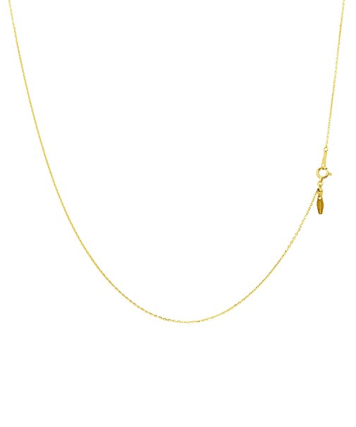 ゴールド チェーン ネックレス 18金 K18 シャインカットアズキ 幅0.8mm 約1.2g 最長45cm 長さ調整可能
