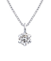 ネックレス レディース 天然ダイヤモンド 0.1ct Dカラー SIクラス PT900 プラチナ ゴールド 18金 鑑別書付
