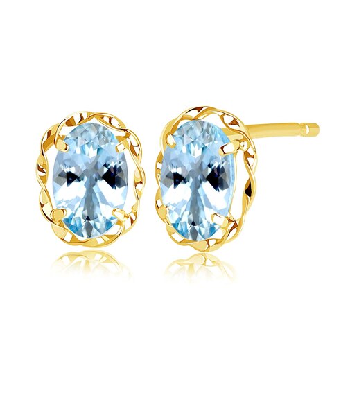 ピアス レディース アクアマリン 計0.5ct PT900 K18 18金 ゴールド