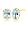 ピアス レディース アクアマリン 計0.5ct PT900 K18 18金 ゴールド