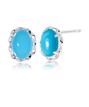 ピアス レディース ターコイズ(トルコ石) 0.5ct PT900 プラチナ K18 18金 ゴールド le56-0027-pt