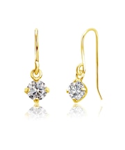 ダイヤモンド フックピアス 計0.2ct Hカラー程度・I1クラス ノーソート PT900 プラチナ イエローゴールド K18YG 18金