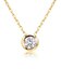 ネックレス サニー ダイヤモンド フクリン 0.1ct プラチナ PT900 イエローゴールド K18YG 18金