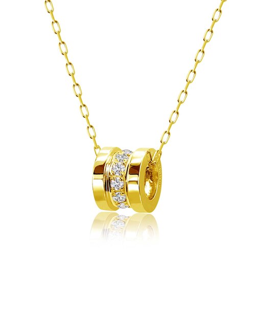 ダイヤモンド エタニティ ネックレス 0.15ct SIクラス・Hカラー 11石 PT900 プラチナ イエローゴールド K18YG 18金