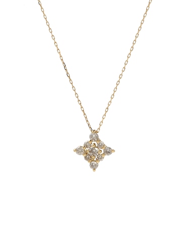 ダイヤモンドネックレス K18YG イエローゴールド デザイン ダイヤ 0.2ct