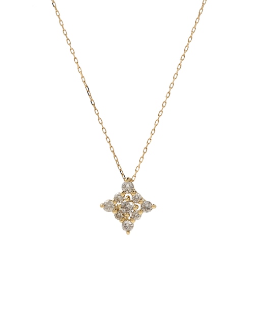 ダイヤモンドネックレス K18YG イエローゴールド デザイン ダイヤ 0.2ct