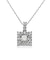ダイヤモンドネックレス Pt900 プラチナ K18YG イエローゴールド スクエアダイヤ 0.15ct