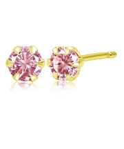 ピアスピンクサファイア イエローサファイア オレンジサファイア 0.3ct 片耳 0.15ct Pt900 プラチナ K18 ゴールド