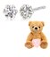 ダイヤモンド 0.1ct プラチナ ピアス テディベア 付き
