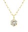 ネックレス 一粒 ダイヤモンドネックレス 0.1ct  シャンパンカラー K10