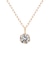一粒 ダイヤモンド 0.1ct ネックレス レディース K18