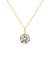 一粒 ダイヤモンド 0.1ct ネックレス レディース K18