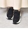 ラインストーン厚底スニーカー-246 ALL BLACK 346-246