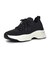 ラインストーン厚底スニーカー-246 ALL BLACK 346-246