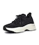 ラインストーン厚底スニーカー-246 ALL BLACK 346-246