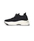 ラインストーン厚底スニーカー-246 ALL BLACK 346-246