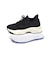 ラインストーン厚底スニーカー-246 ALL BLACK 346-246