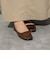 スクエアフラットローファー WASH 370-2007