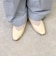 Vカットスクエアフラットシューズ WASH 370-2014
