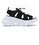 399022　CILIA WEDGE SANDAL　*04BLACK/WHITE　675973-0004
