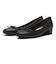 JE-3001　HEEL PUFF BALLET3　BLACK　696804-0001