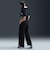 IH1012　W PHNX FLC WID PANT　010BLK/SAIL　703888-0001